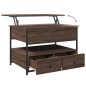 vidaXL Couchtisch Braun Eichen-Optik 70x50x50 cm Holzwerkstoff Metall vidaXL Couchtisch Braun Eichen-Optik 70x50x50 cm Holzwerkstoff Metall