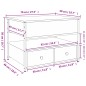 vidaXL Couchtisch Braun Eichen-Optik 70x50x50 cm Holzwerkstoff Metall vidaXL Couchtisch Braun Eichen-Optik 70x50x50 cm Holzwerkstoff Metall
