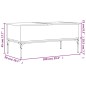 vidaXL Couchtisch Braun Eichen-Optik 100x50x45 cm Holzwerkstoff Metall vidaXL Couchtisch Braun Eichen-Optik 100x50x45 cm Holzwerkstoff Metall