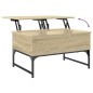 vidaXL Couchtisch Sonoma-Eiche 70x50x40 cm Holzwerkstoff und Metall vidaXL Couchtisch Sonoma-Eiche 70x50x40 cm Holzwerkstoff und Metall