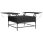vidaXL Couchtisch Schwarz 80x80x45 cm Holzwerkstoff und Metall vidaXL Couchtisch Schwarz 80x80x45 cm Holzwerkstoff und Metall