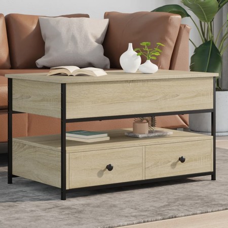 vidaXL Couchtisch Sonoma-Eiche 85x50x50 cm Holzwerkstoff und Metall