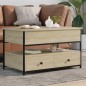vidaXL Couchtisch Sonoma-Eiche 85x50x50 cm Holzwerkstoff und Metall