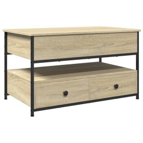 vidaXL Couchtisch Sonoma-Eiche 85x50x50 cm Holzwerkstoff und Metall