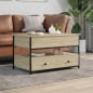 vidaXL Couchtisch Sonoma-Eiche 85x50x50 cm Holzwerkstoff und Metall