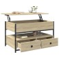 vidaXL Couchtisch Sonoma-Eiche 85x50x50 cm Holzwerkstoff und Metall