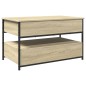 vidaXL Couchtisch Sonoma-Eiche 85x50x50 cm Holzwerkstoff und Metall