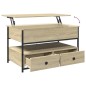 vidaXL Couchtisch Sonoma-Eiche 85x50x50 cm Holzwerkstoff und Metall