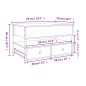 vidaXL Couchtisch Sonoma-Eiche 85x50x50 cm Holzwerkstoff und Metall