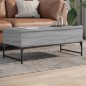 vidaXL Couchtisch Grau Sonoma 100x50x40 cm Holzwerkstoff und Metall vidaXL Couchtisch Grau Sonoma 100x50x40 cm Holzwerkstoff und Metall