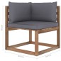3-tlg. Garten-Lounge-Set aus Paletten mit Kissen Kiefernholz 3-tlg. Garten-Lounge-Set aus Paletten mit Kissen Kiefernholz