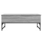 vidaXL Couchtisch Grau Sonoma 100x50x40 cm Holzwerkstoff und Metall vidaXL Couchtisch Grau Sonoma 100x50x40 cm Holzwerkstoff und Metall
