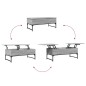 vidaXL Couchtisch Grau Sonoma 100x50x40 cm Holzwerkstoff und Metall vidaXL Couchtisch Grau Sonoma 100x50x40 cm Holzwerkstoff und Metall