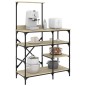 vidaXL Bäckerregal Sonoma-Eiche 90x40x132 cm Holzwerkstoff und Metall vidaXL Bäckerregal Sonoma-Eiche 90x40x132 cm Holzwerkstoff und Metall