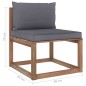 3-tlg. Garten-Lounge-Set aus Paletten mit Kissen Kiefernholz 3-tlg. Garten-Lounge-Set aus Paletten mit Kissen Kiefernholz