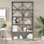 vidaXL Bücherregal Grau Sonoma 100x26x180 cm Holzwerkstoff und Metall vidaXL Bücherregal Grau Sonoma 100x26x180 cm Holzwerkstoff und Metall