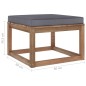 3-tlg. Garten-Lounge-Set aus Paletten mit Kissen Kiefernholz 3-tlg. Garten-Lounge-Set aus Paletten mit Kissen Kiefernholz