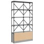 vidaXL Bücherregal Grau Sonoma 100x26x180 cm Holzwerkstoff und Metall vidaXL Bücherregal Grau Sonoma 100x26x180 cm Holzwerkstoff und Metall