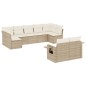 vidaXL 9-tlg. Garten-Sofagarnitur mit Kissen Beige Poly Rattan vidaXL 9-tlg. Garten-Sofagarnitur mit Kissen Beige Poly Rattan