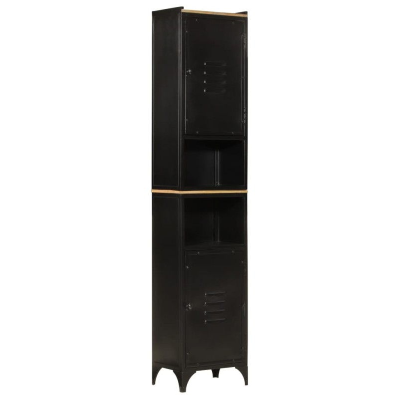 vidaXL Badschrank 40x27x180 cm Eisen und Massivholz Mango vidaXL Badschrank 40x27x180 cm Eisen und Massivholz Mango
