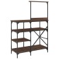 vidaXL Bäckerregal Braun Eichen-Optik 90x40x132cm Holzwerkstoff Metall vidaXL Bäckerregal Braun Eichen-Optik 90x40x132cm Holzwerkstoff Metall