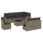 vidaXL 9-tlg. Garten-Sofagarnitur mit Kissen Grau Poly Rattan vidaXL 9-tlg. Garten-Sofagarnitur mit Kissen Grau Poly Rattan