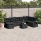 vidaXL 9-tlg. Garten-Sofagarnitur mit Kissen Schwarz Poly Rattan vidaXL 9-tlg. Garten-Sofagarnitur mit Kissen Schwarz Poly Rattan