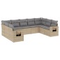 vidaXL 9-tlg. Garten-Sofagarnitur mit Kissen Beige Poly Rattan vidaXL 9-tlg. Garten-Sofagarnitur mit Kissen Beige Poly Rattan