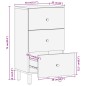 vidaXL Beistellschrank 40x33x75 cm Massivholz Mango vidaXL Beistellschrank 40x33x75 cm Massivholz Mango
