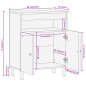 vidaXL Beistellschrank 60x33x75 cm Massivholz Mango vidaXL Beistellschrank 60x33x75 cm Massivholz Mango