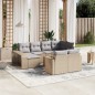vidaXL 11-tlg. Garten-Sofagarnitur mit Kissen Beige Poly Rattan vidaXL 11-tlg. Garten-Sofagarnitur mit Kissen Beige Poly Rattan