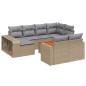 vidaXL 11-tlg. Garten-Sofagarnitur mit Kissen Beige Poly Rattan vidaXL 11-tlg. Garten-Sofagarnitur mit Kissen Beige Poly Rattan