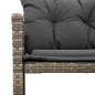 vidaXL Gartensofa in L-Form mit Tisch und Kissen Grau Poly Rattan vidaXL Gartensofa in L-Form mit Tisch und Kissen Grau Poly Rattan