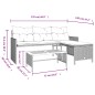 vidaXL Gartensofa in L-Form mit Tisch und Kissen Beige Poly Rattan vidaXL Gartensofa in L-Form mit Tisch und Kissen Beige Poly Rattan