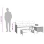 vidaXL Gartensofa in L-Form mit Tisch und Kissen Beige Poly Rattan vidaXL Gartensofa in L-Form mit Tisch und Kissen Beige Poly Rattan