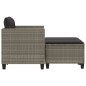 vidaXL Gartensofa 2-Sitzer mit Hockern Hellgrau Poly Rattan vidaXL Gartensofa 2-Sitzer mit Hockern Hellgrau Poly Rattan