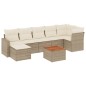 vidaXL 8-tlg. Garten-Sofagarnitur mit Kissen Beige Poly Rattan vidaXL 8-tlg. Garten-Sofagarnitur mit Kissen Beige Poly Rattan