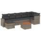 vidaXL 8-tlg. Garten-Sofagarnitur mit Kissen Grau Poly Rattan vidaXL 8-tlg. Garten-Sofagarnitur mit Kissen Grau Poly Rattan