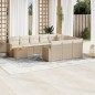 vidaXL 11-tlg. Garten-Sofagarnitur mit Kissen Beige Poly Rattan vidaXL 11-tlg. Garten-Sofagarnitur mit Kissen Beige Poly Rattan