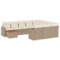 vidaXL 11-tlg. Garten-Sofagarnitur mit Kissen Beige Poly Rattan vidaXL 11-tlg. Garten-Sofagarnitur mit Kissen Beige Poly Rattan