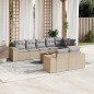 vidaXL 9-tlg. Garten-Sofagarnitur mit Kissen Beige Poly Rattan vidaXL 9-tlg. Garten-Sofagarnitur mit Kissen Beige Poly Rattan