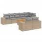 vidaXL 9-tlg. Garten-Sofagarnitur mit Kissen Beige Poly Rattan vidaXL 9-tlg. Garten-Sofagarnitur mit Kissen Beige Poly Rattan