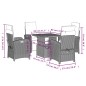 vidaXL 5-tlg. Garten-Essgruppe mit Kissen Schwarz Poly Rattan vidaXL 5-tlg. Garten-Essgruppe mit Kissen Schwarz Poly Rattan