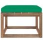 Outdoor-Fußhocker mit Kissen in Grün Outdoor-Fußhocker mit Kissen in Grün