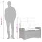 vidaXL 2-tlg. Garten-Essgruppe mit Kissen Schwarz Poly Rattan vidaXL 2-tlg. Garten-Essgruppe mit Kissen Schwarz Poly Rattan
