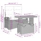 vidaXL 2-tlg. Garten-Essgruppe mit Kissen Grau Poly Rattan vidaXL 2-tlg. Garten-Essgruppe mit Kissen Grau Poly Rattan