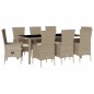vidaXL 9-tlg. Garten-Essgruppe mit Kissen Beige Poly Rattan vidaXL 9-tlg. Garten-Essgruppe mit Kissen Beige Poly Rattan