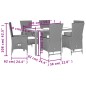 vidaXL 7-tlg. Garten-Essgruppe mit Kissen Beige Poly Rattan vidaXL 7-tlg. Garten-Essgruppe mit Kissen Beige Poly Rattan