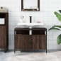 vidaXL Waschbeckenunterschrank Braun Eiche 80x30x60 cm Holzwerkstoff vidaXL Waschbeckenunterschrank Braun Eiche 80x30x60 cm Holzwerkstoff
