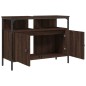 vidaXL Waschbeckenunterschrank Braun Eiche 80x30x60 cm Holzwerkstoff vidaXL Waschbeckenunterschrank Braun Eiche 80x30x60 cm Holzwerkstoff